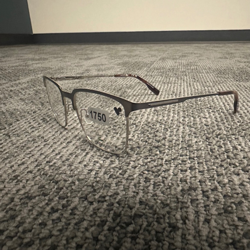 Lacoste L2295 033 Rectangular Eyeglasses Frames Ruthenium Tortoise 53-18-145 - Picture 1 of 8